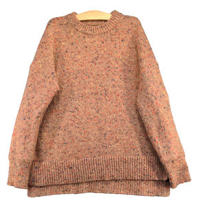 Lou & Grey Women's Marled Knit Sweater Multicolor Large Long Sleeve Crew Neck